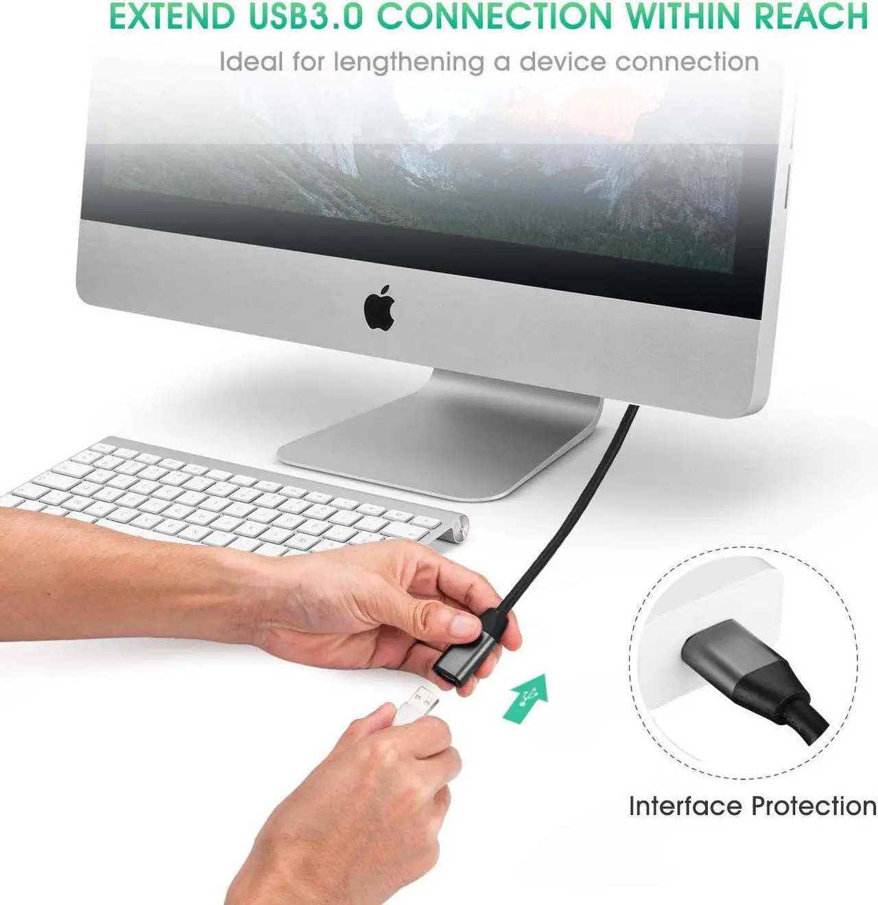 Alt view image 5 of 7 - USB 3.0 Extension Cable 20ft Aluminum Alloy USB Cable SuperSpeed USB 3.0 Type A Male to Female Extension Cord for Printer PlayStation Xbox USB Flash Drive Card Reader Hard Drive Keyboard