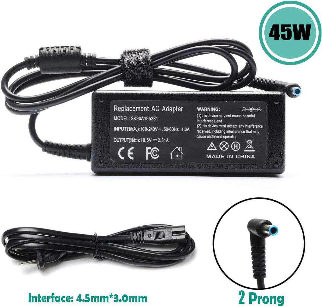 Alt view image 2 of 7 - 45W Replacement AC Adapter Charger for HP 15 15-f233wm 15-f272wm 15-f010wm 15-f305dx 15-af131dx Spectre X360 13-a010dx 13-4003dx 13-4103dx Pavilion 15 Laptop Notebook PC Power Supply Cord