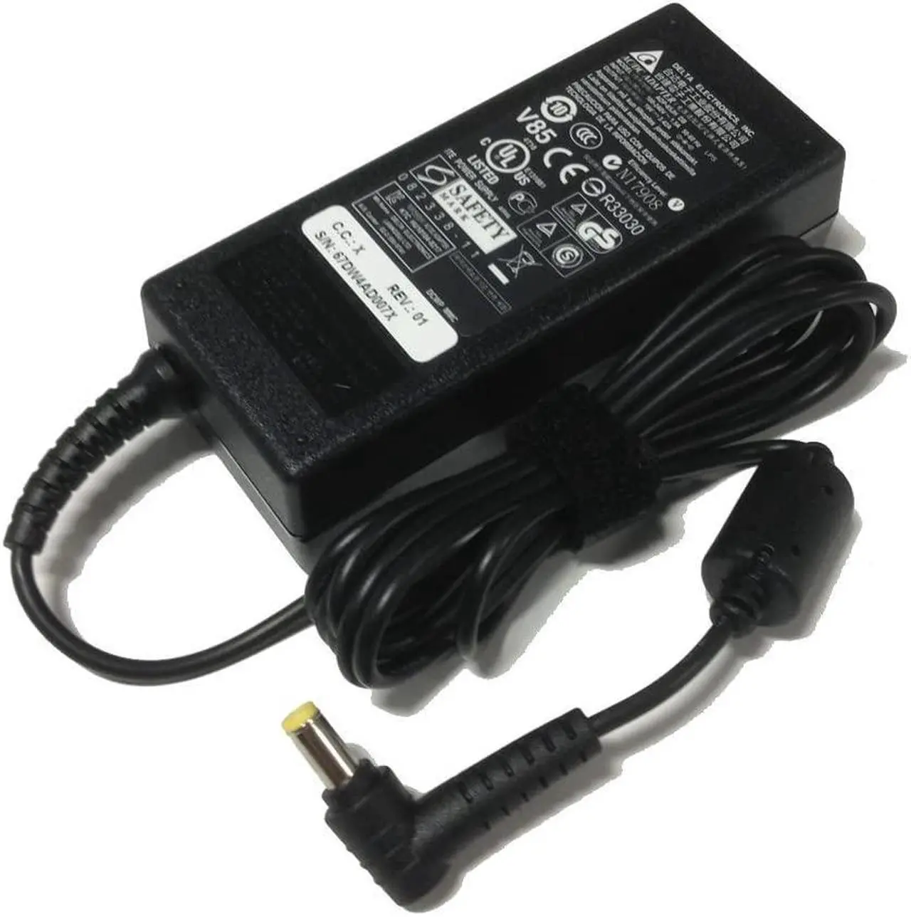 Main image of AC Adapter Charger W/ Power Cord for Acer Aspire E15 ES1 E1 E3 E5 V3 V5 V7 A114 A315 A515 F15 F5 M3 M5 ADP-65JH DB PA-1650-02 ADP-65KB (Replaces Acer Yellow Tip Charger) Power Supply 19V 3.42A 65W