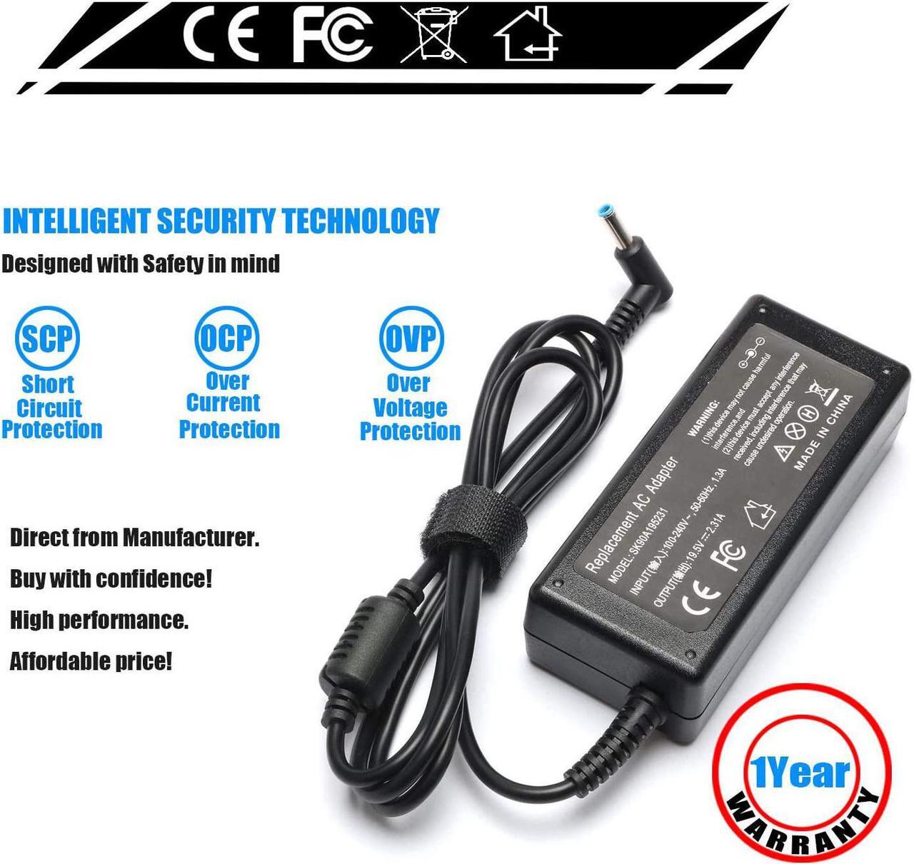 Alt view image 6 of 7 - 45W Replacement AC Adapter Charger for HP 15 15-f233wm 15-f272wm 15-f010wm 15-f305dx 15-af131dx Spectre X360 13-a010dx 13-4003dx 13-4103dx Pavilion 15 Laptop Notebook PC Power Supply Cord