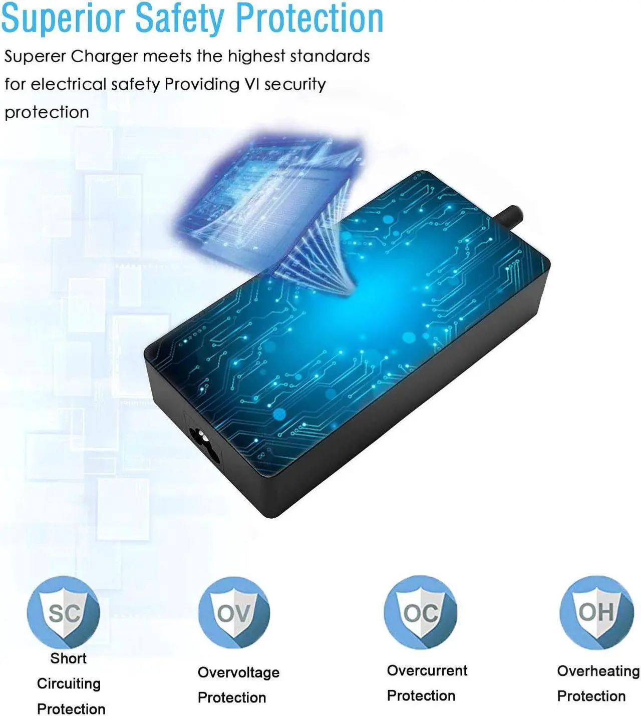 Alt view image 2 of 5 - 170W AC Charger Fit for Lenovo Legion 5 5P S7 S7-15 5-15 5-17 5P-15 5-15ARH05 5-15IMH05 5P-15IMH05 S7-15ARH5 S7-15IMH5 S7-15ACH6 Laptop Power Adapter Supply Cord