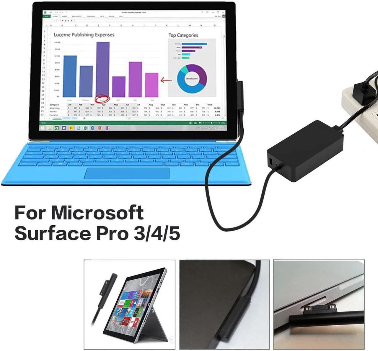 Alt view image 5 of 7 - Surface Pro Charger 36W for Surface Pro 3/4/5/6/7 Power Supply Adapter, Compatible for Both Microsoft Surface Book Laptop/Tablet