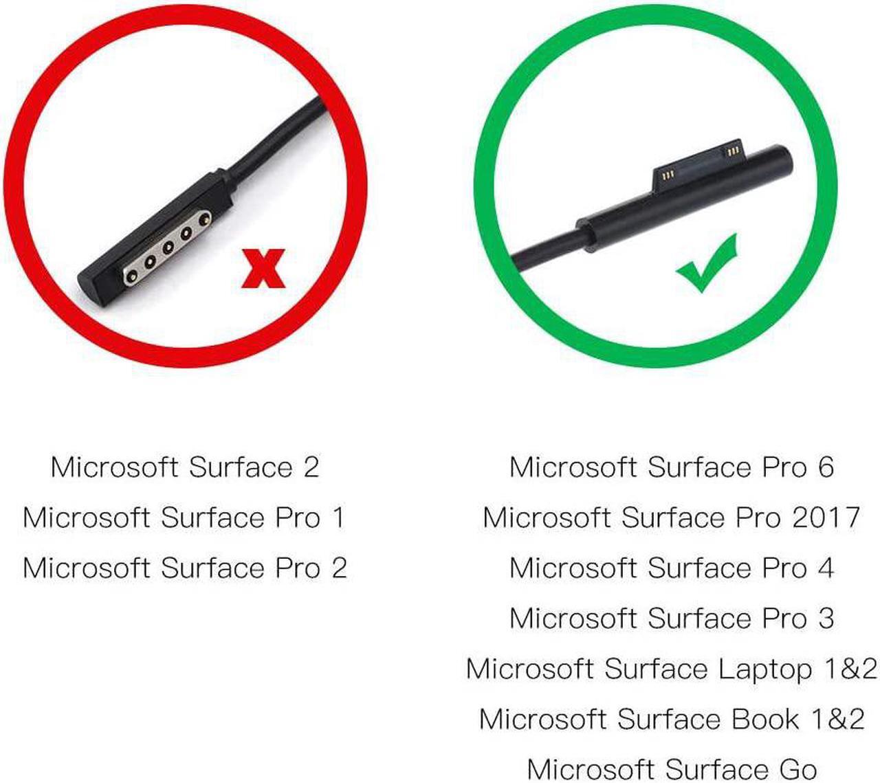 Alt view image 4 of 7 - Surface Pro Charger 36W for Surface Pro 3/4/5/6/7 Power Supply Adapter, Compatible for Both Microsoft Surface Book Laptop/Tablet
