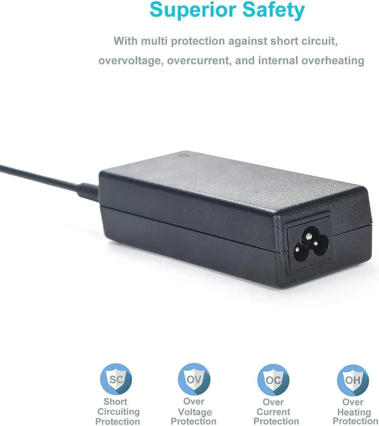 Alt view image 2 of 6 - 19.5V 4.62A AC Charger Fit for Dell 90W Laptop Power Supply Adapter Cord