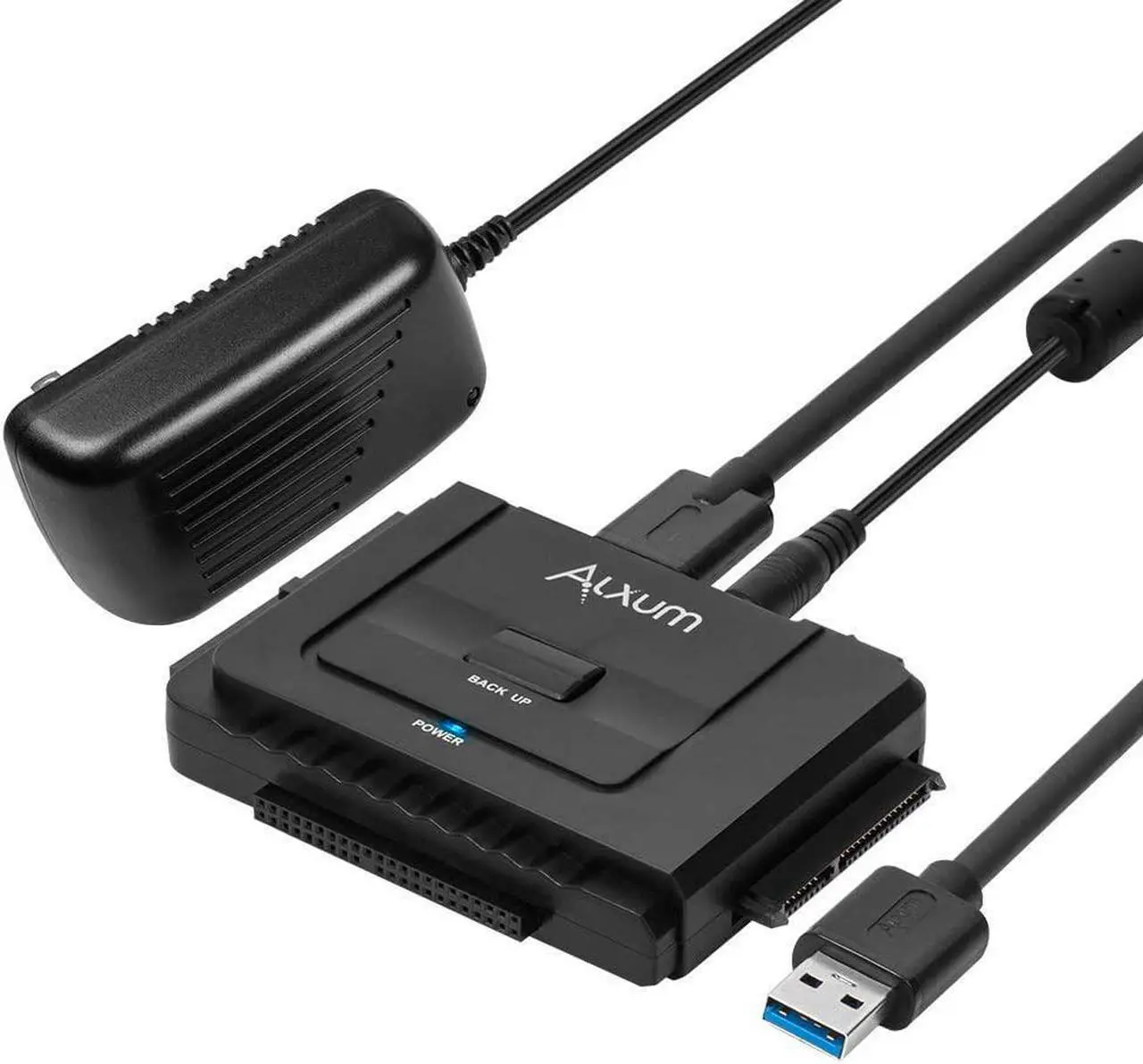 Main image of Alxum SATA IDE to USB 3.0 Hard Drive Adapter with Power, IDE to SATA Adapter External Hard Disk Reader for 2.5 / 3.5 inch IDE