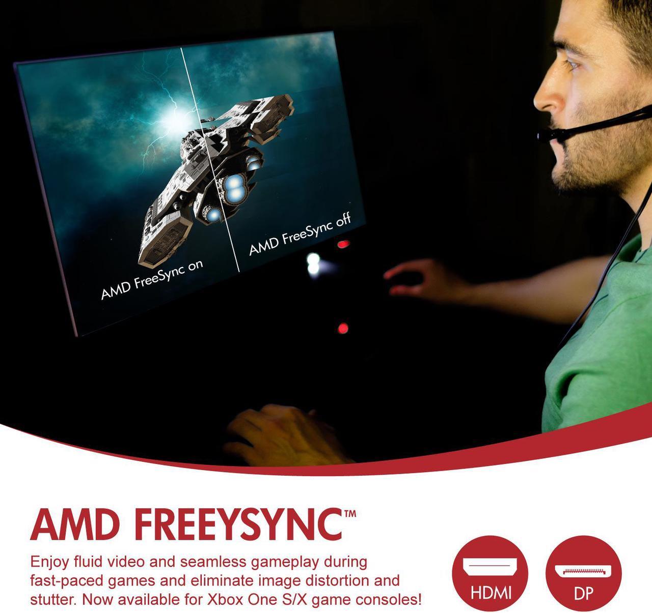 Alt view image 4 of 7 - Viotek GN24CB 24-Inch Curved Gaming Monitor with Speakers, 1080P 144Hz Bezel-Less Samsung VA Panel, 2 x HDMI, DisplayPort, FreeSync 3-Year Warranty