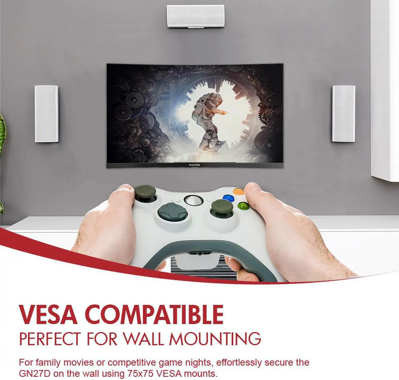Alt view image 5 of 5 - VIOTEK GN27D 27” HD Gaming Curved Monitor – Seamless Performance w/ 144Hz & 1440p; FPS/RTS Optimized & Samsung VA Panel