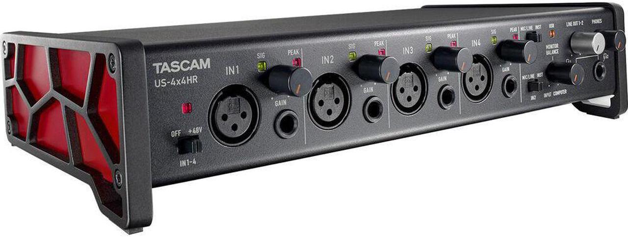Alt view image 4 of 7 - Tascam US-4x4HR Desktop 4x4 USB Type-C Audio/MIDI Interface