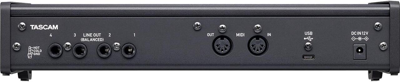 Alt view image 6 of 7 - Tascam US-4x4HR Desktop 4x4 USB Type-C Audio/MIDI Interface