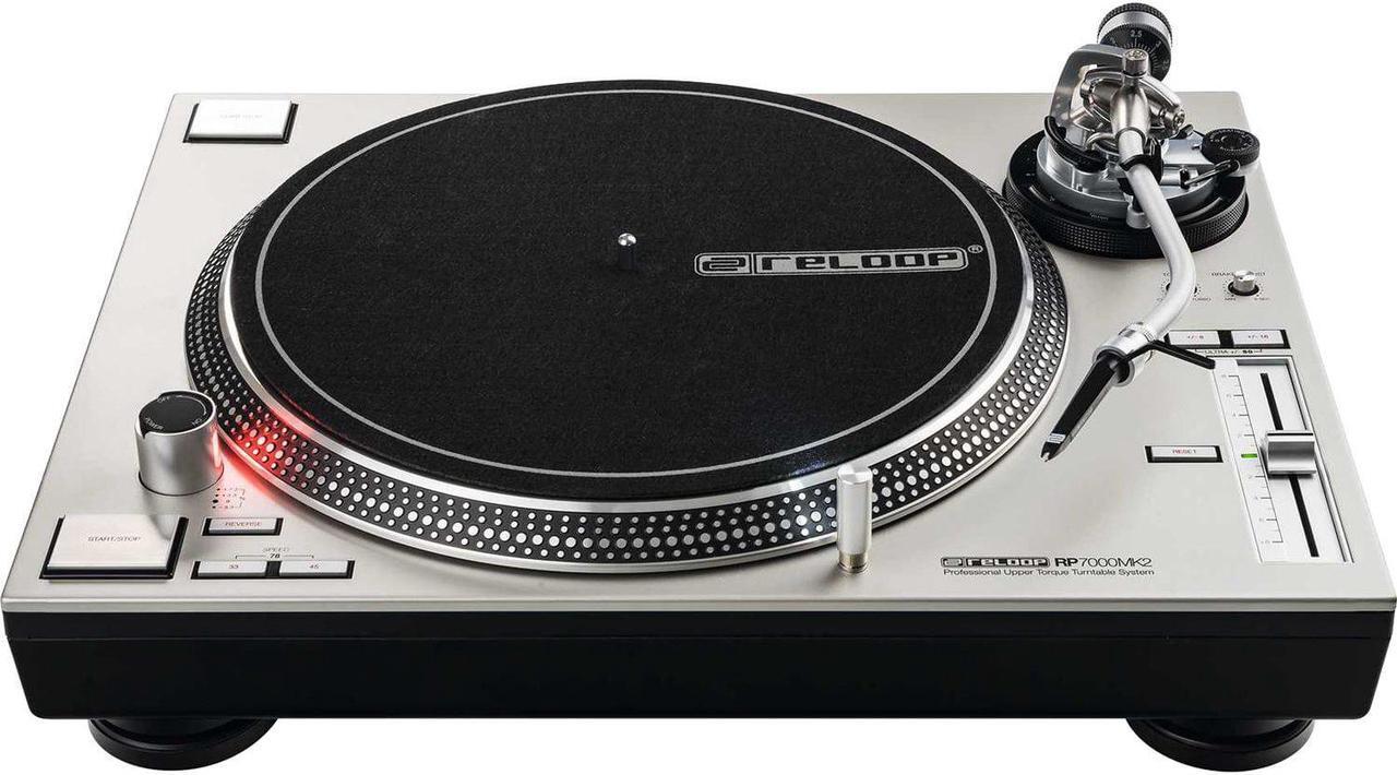 Alt view image 2 of 7 - Reloop RP-7000 MK2 (Silver) Turntable, Harmony Case Bundle