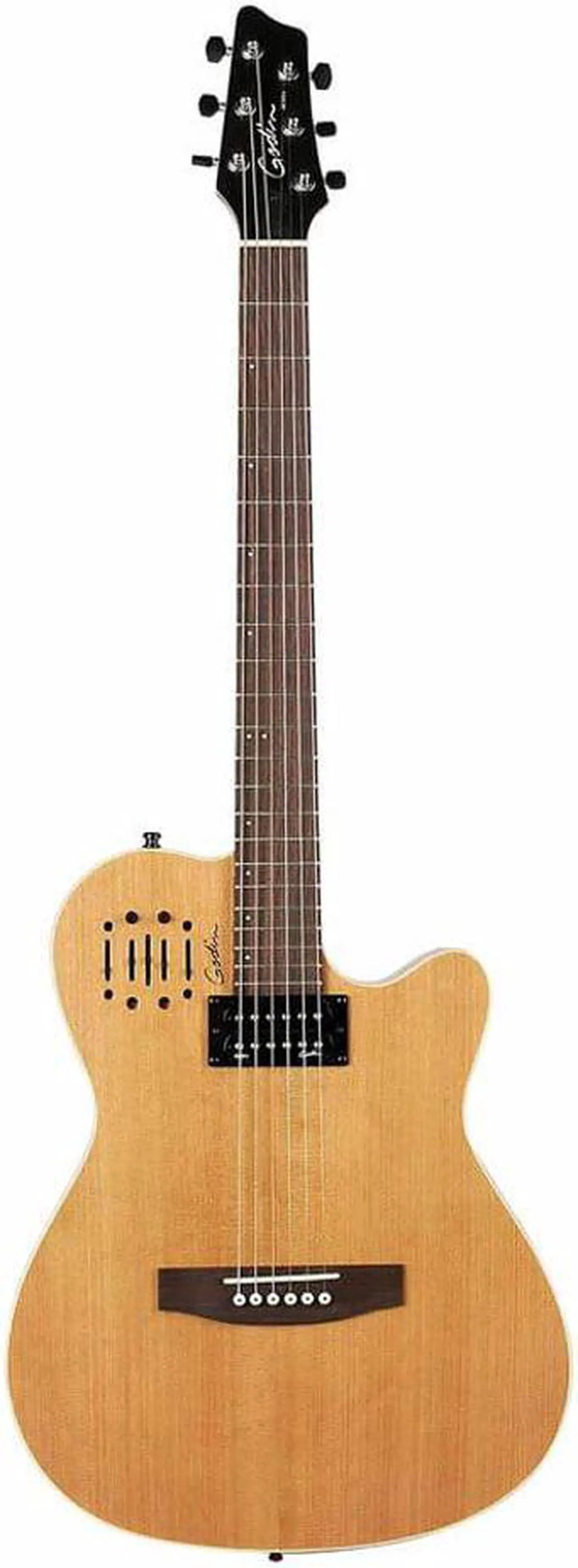 Alt view image 3 of 9 - Godin A6 Ultra Semi-Acoustic-Electric Guitar Natural Cedar