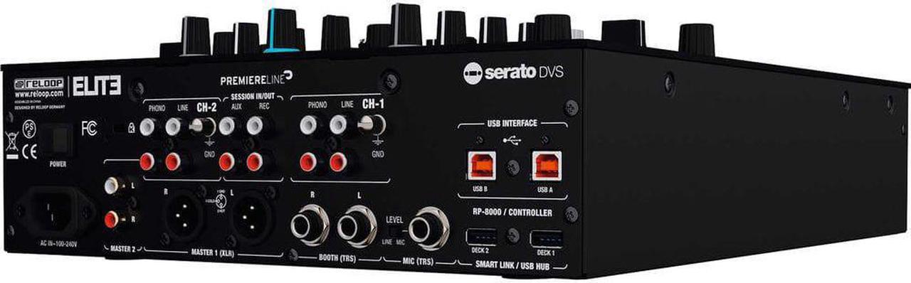 Alt view image 7 of 11 - Reloop ELITE 2-Channel DVS Battle Mixer for Serato DJ Pro