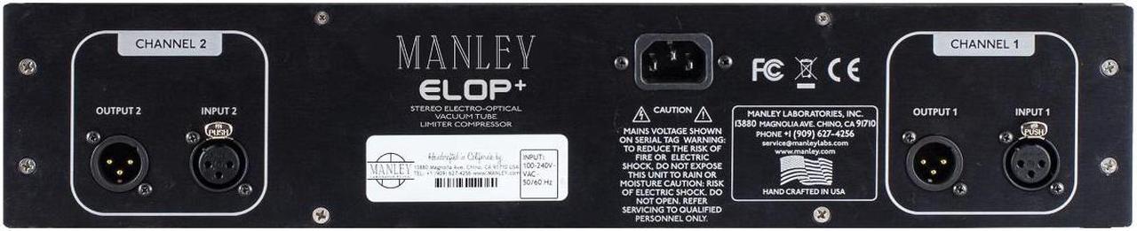 Alt view image 2 of 5 - Manley ELOP+ Vacuum Tube Limiter/Compressor, Auray ERS-12U Rack, (2) ErnieBall 1/4 Bundle