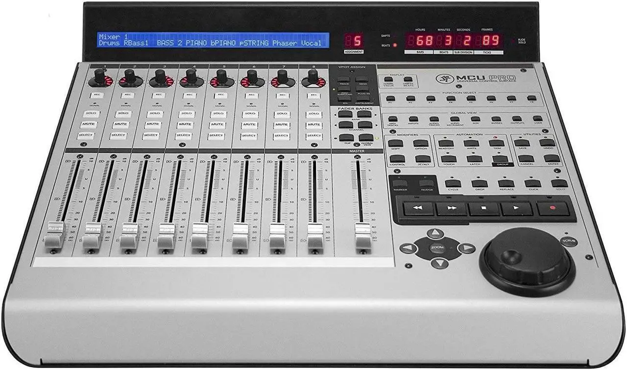 Alt view image 2 of 6 - Mackie MCU Pro Control Surface, (2) KRK RP5G4 Monitors, Monitor Stands, (2) 1/4 Cables Bundle