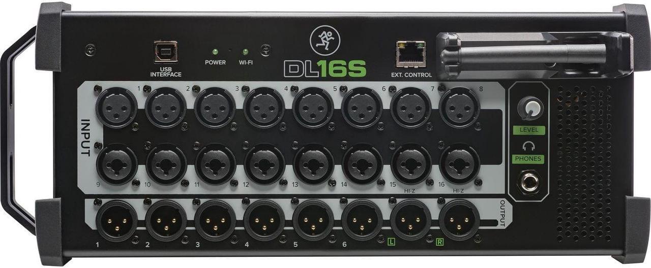 Alt view image 2 of 7 - Mackie DL16S 16-Channel Wireless Digital Live Sound Mixer with Built-In Wi-Fi + Handheld Microphone + GLS Audio 100-Feet Ethercon