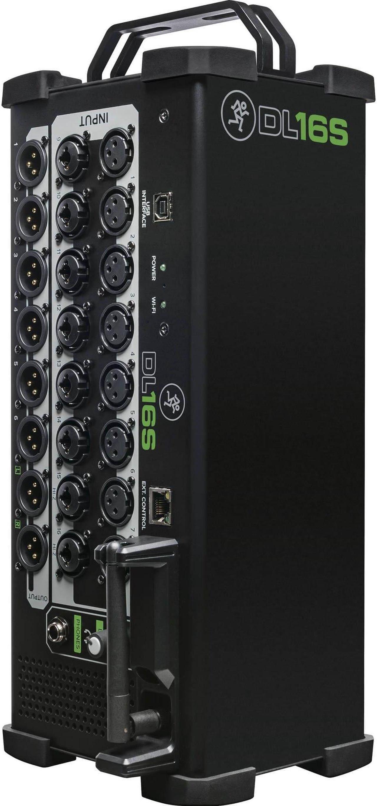 Alt view image 3 of 7 - Mackie DL16S 16-Channel Wireless Digital Live Sound Mixer with Built-In Wi-Fi + Handheld Microphone + GLS Audio 100-Feet Ethercon