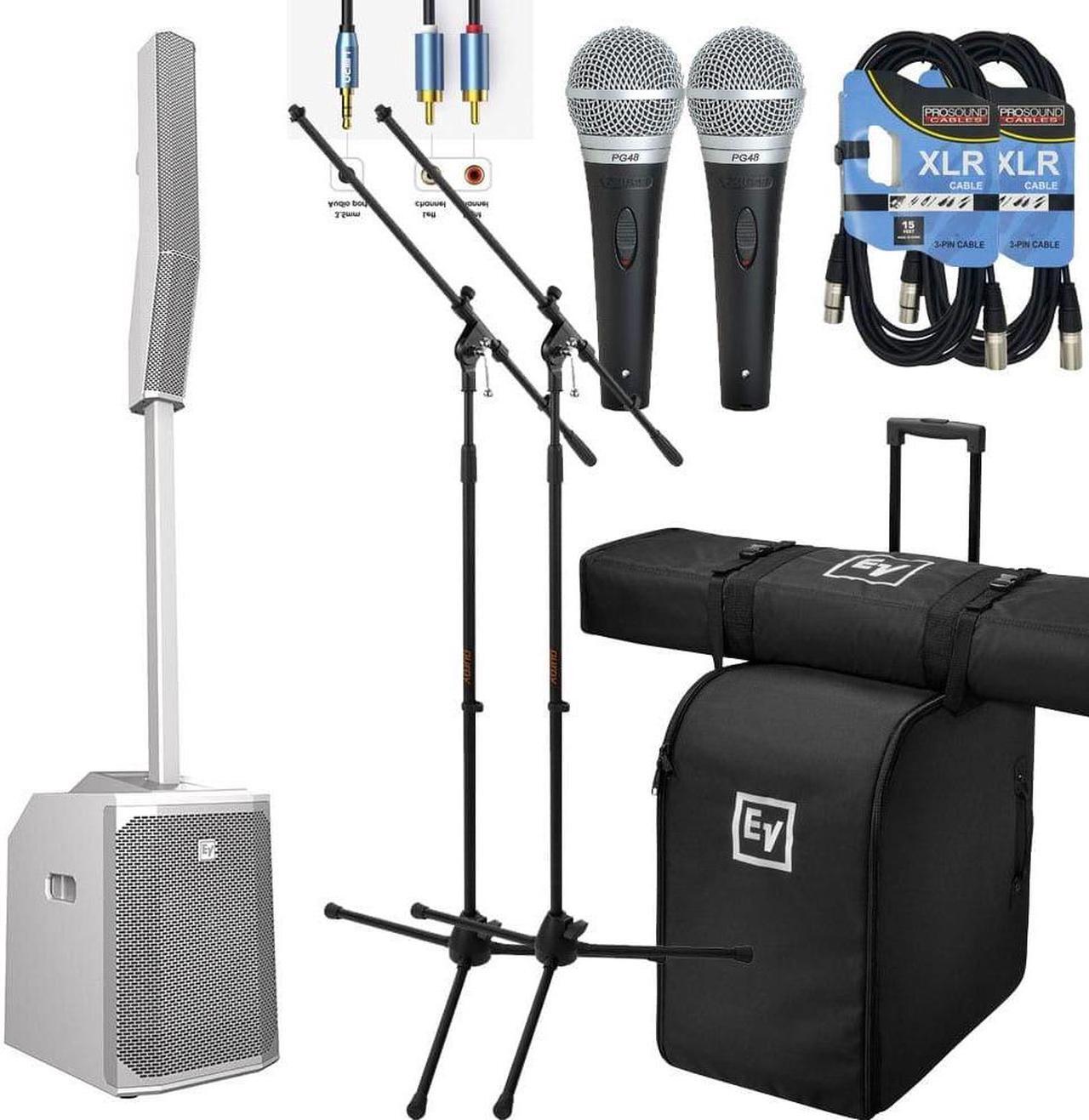 Main image of Electro-Voice Evolve 50 Column Speaker System White Audio Essentials Bundle