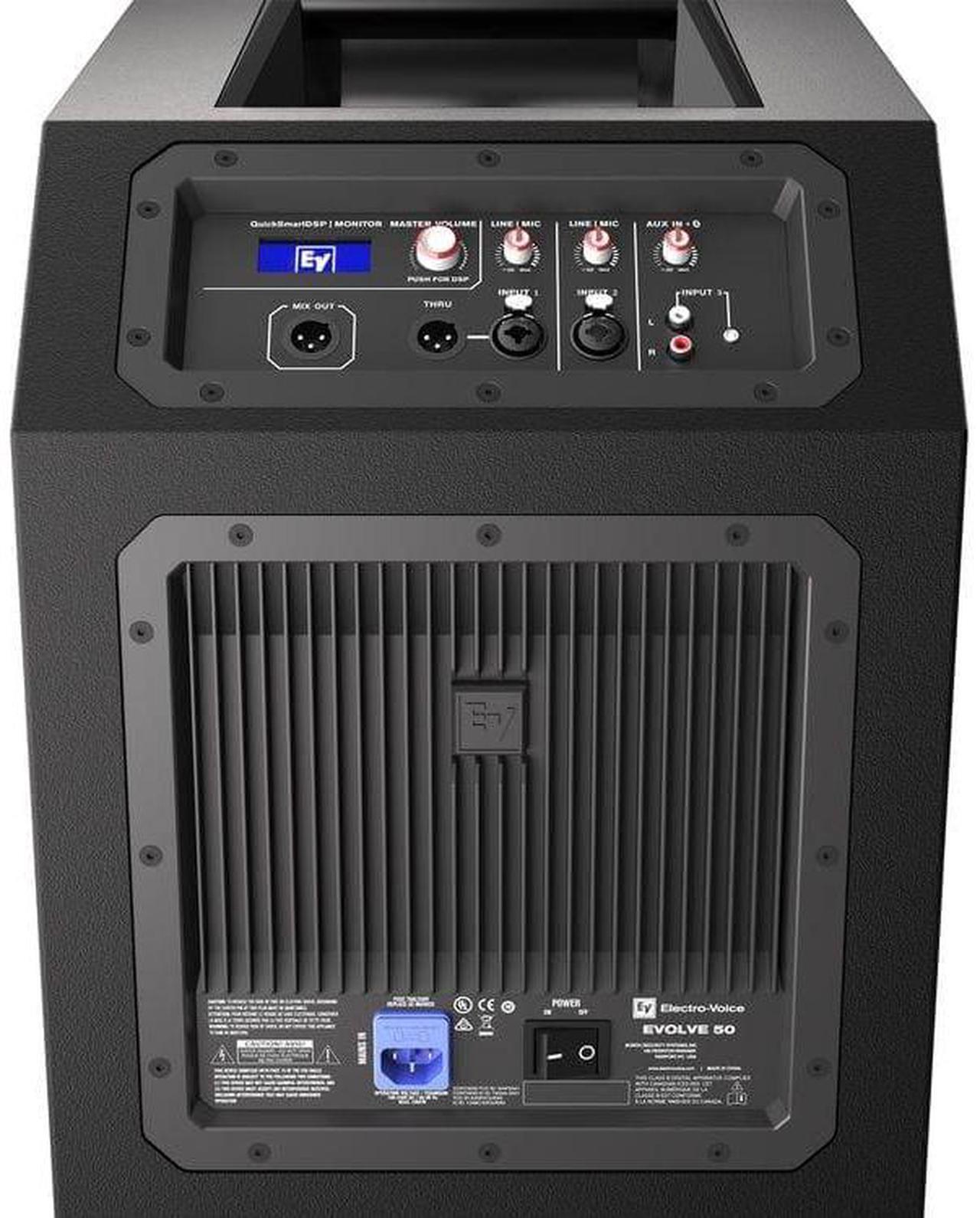 Alt view image 3 of 5 - 2 ELECTRO-VOICE EVOLVE 50 + Rolling Flight Case Bundle