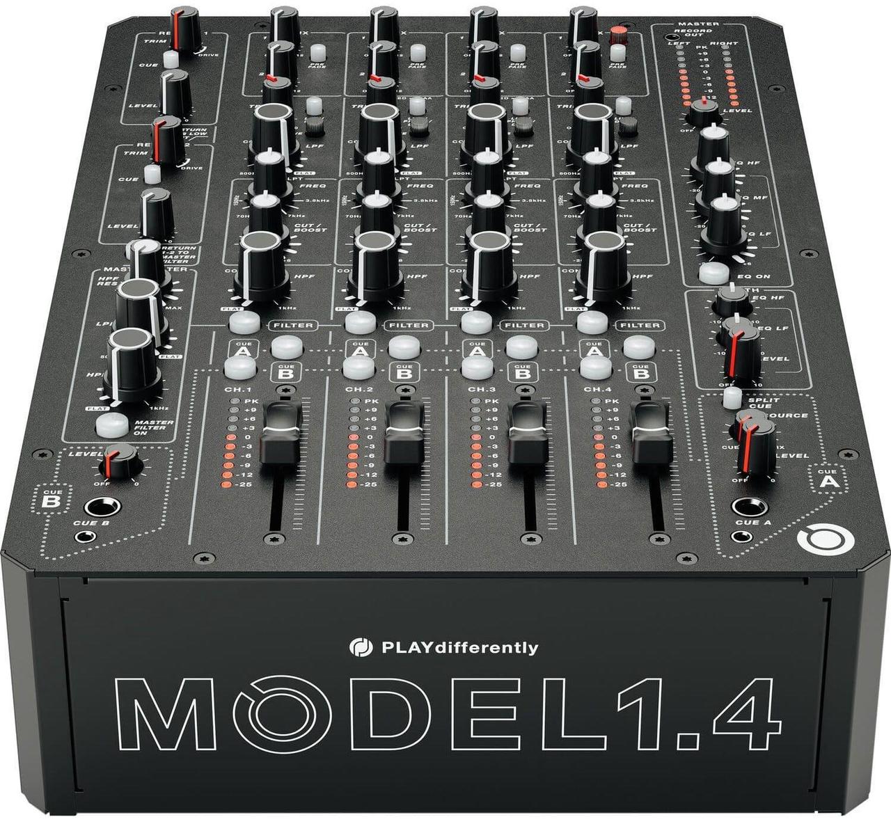 Alt view image 3 of 7 - PLAYdifferently MODEL 1.4 DJ Mixer, Audio Technica ATH-M50X Bundle