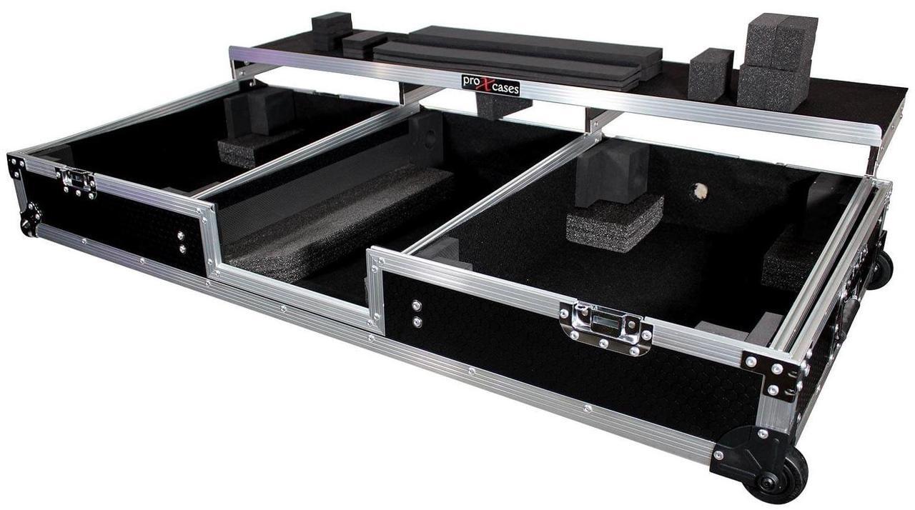 Alt view image 6 of 6 - Reloop RP-8000 MK2 Turntable (PAIR) + Reloop Elite Mixer and ProX XS-TMC1012WLTFBTL 2x Turntables in Battle Mode and Single 10 or 12 Mixer DJ Coffin Case with Laptop Shelf