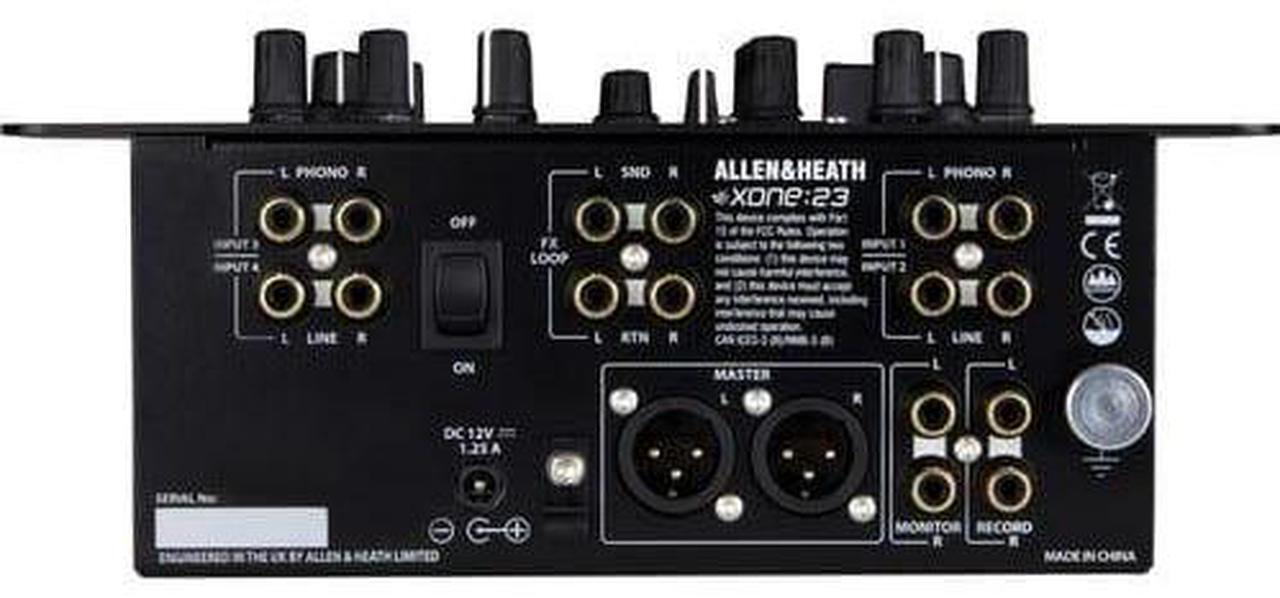 Alt view image 4 of 5 - Allen & Heath XONE:23  2+2 Channel DJ Mixer + Tascam TH-07 High-Definition Monitor Headphones (Black)