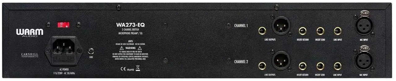 Alt view image 3 of 5 - Warm Audio WA273-EQ 2-channel Microphone Preamplifier, Audio Technica ATH-M50x Bundle