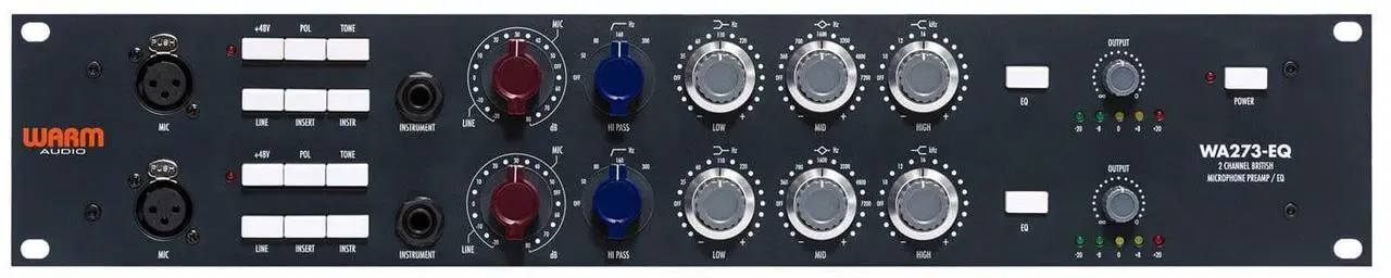 Alt view image 2 of 5 - Warm Audio WA273-EQ 2-channel Microphone Preamplifier, Audio Technica ATH-M50x Bundle
