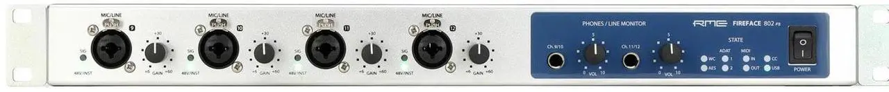 Alt view image 3 of 5 - RME Fireface 802 FS 60-Channel USB, GearIT 12U Audio Rack Bundle