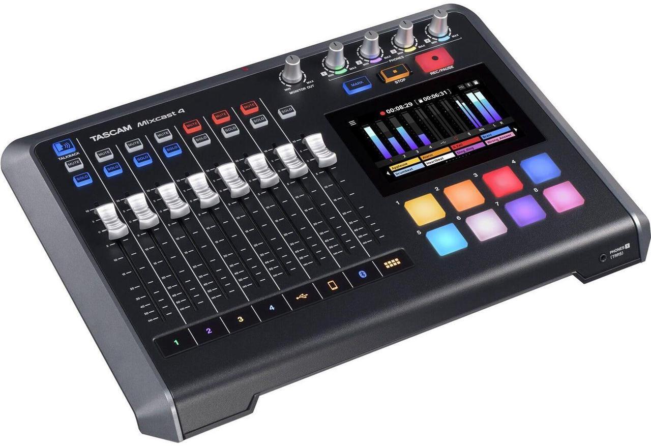 Alt view image 2 of 6 - TASCAM Mixcast 4 Podcast Workstation, TONOR Professional Cardioid Studio Mic Kit Bundle