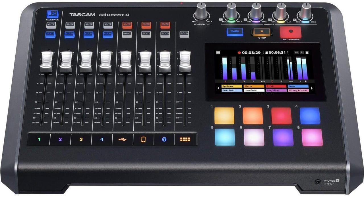 Alt view image 3 of 6 - TASCAM Mixcast 4 Podcast Workstation, TONOR Professional Cardioid Studio Mic Kit Bundle