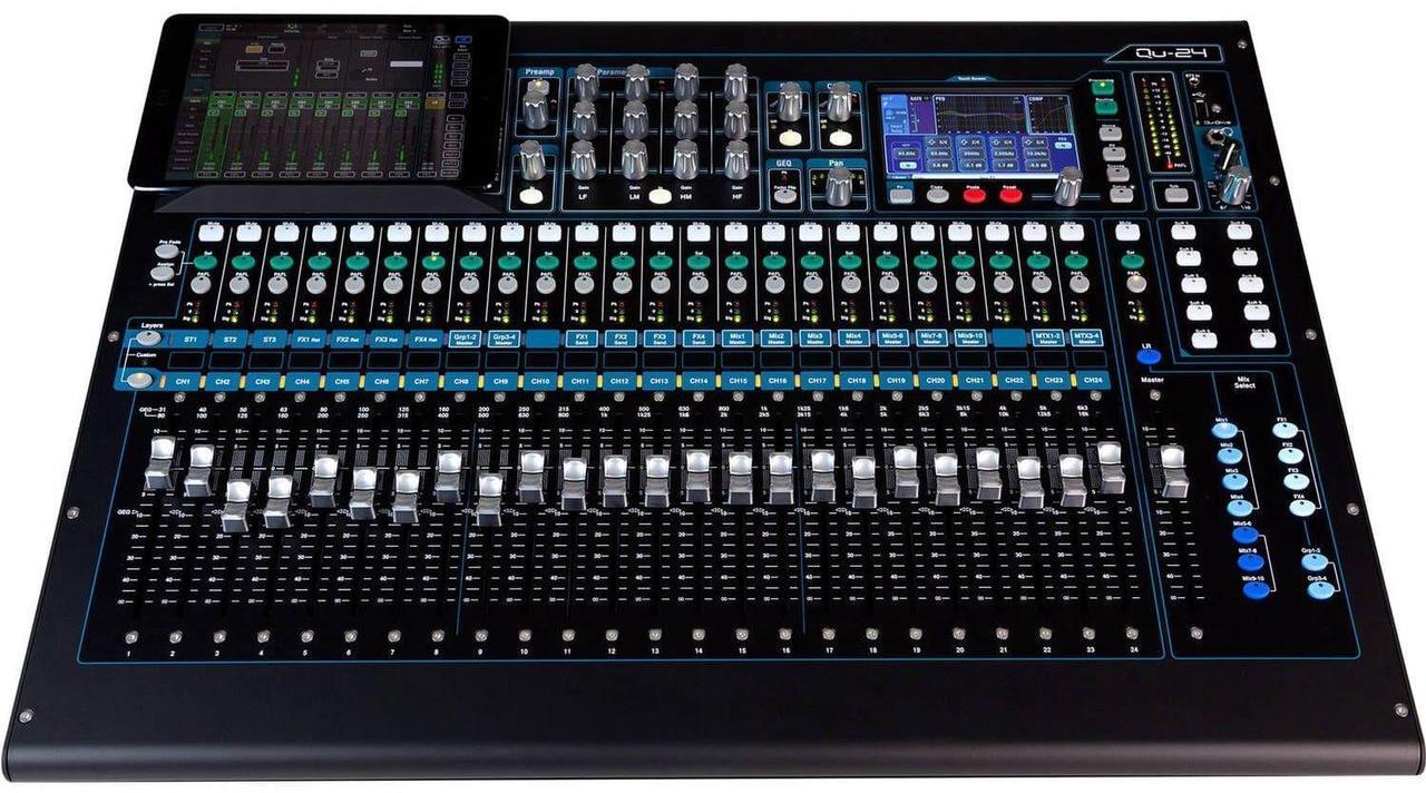 Alt view image 3 of 6 - Allen & Heath Qu-24C Digital Mixer, Gator G-MIXERBAG-2621, 50FT Ethercon Cable Bundle