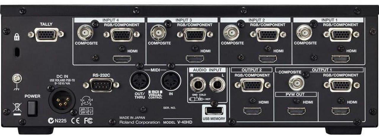 Alt view image 4 of 7 - Roland V-40HD Multi-Format Video Switcher, APC BR1500MS2 Back-UPS Bundle