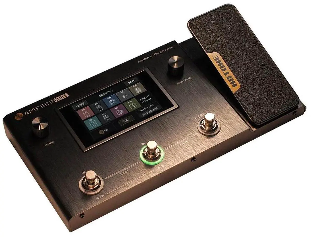 Alt view image 3 of 6 - Hotone Ampero One MP-80 Amp Modeler & Effects Processor, (2) ErnieBall XLR Cables Bundle
