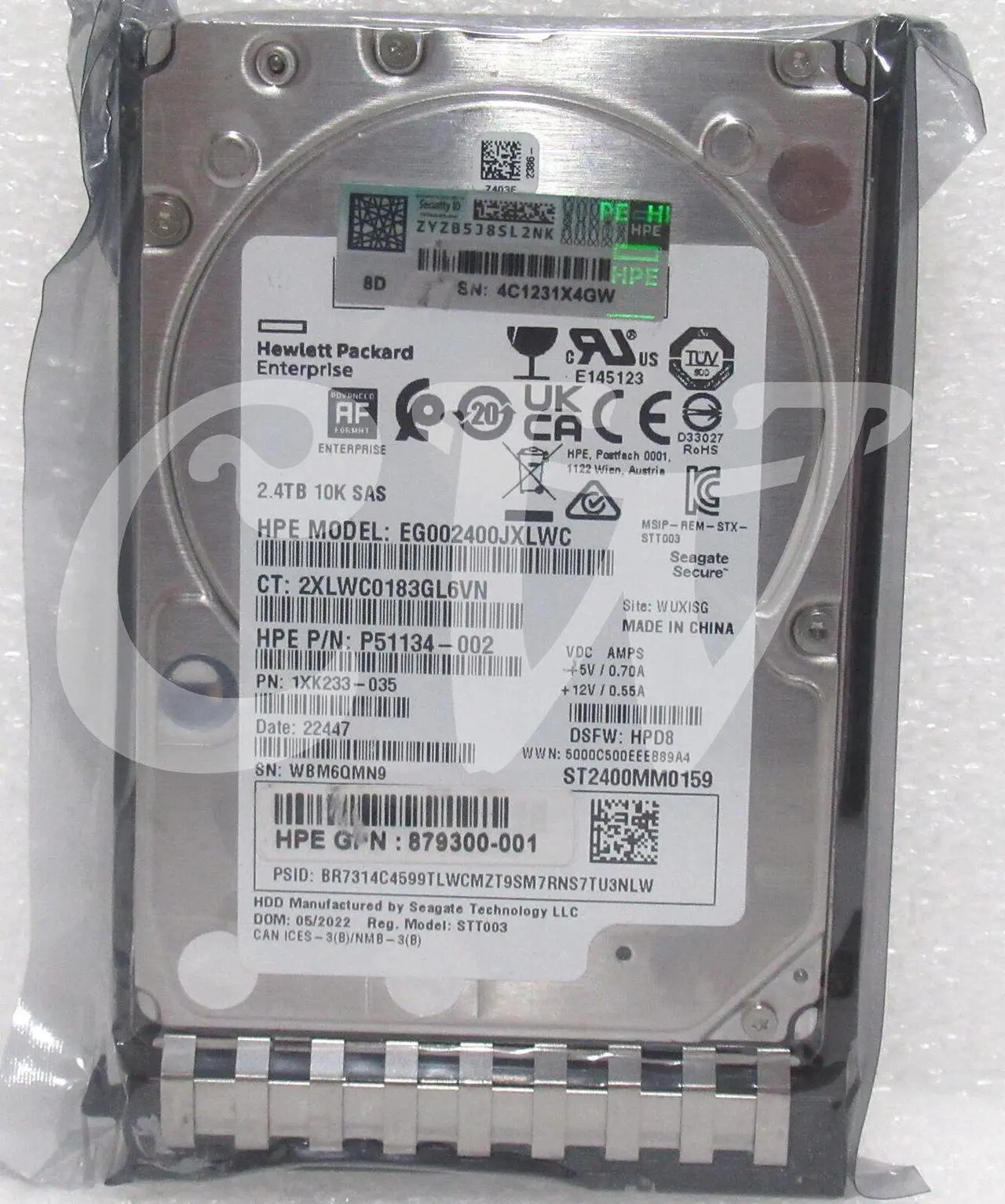 Main image of P30562-001 HPE EG002400JXLWC 2.4TB 10K 12G 2.5in SAS Hard Drive - (ZERO HOURS)