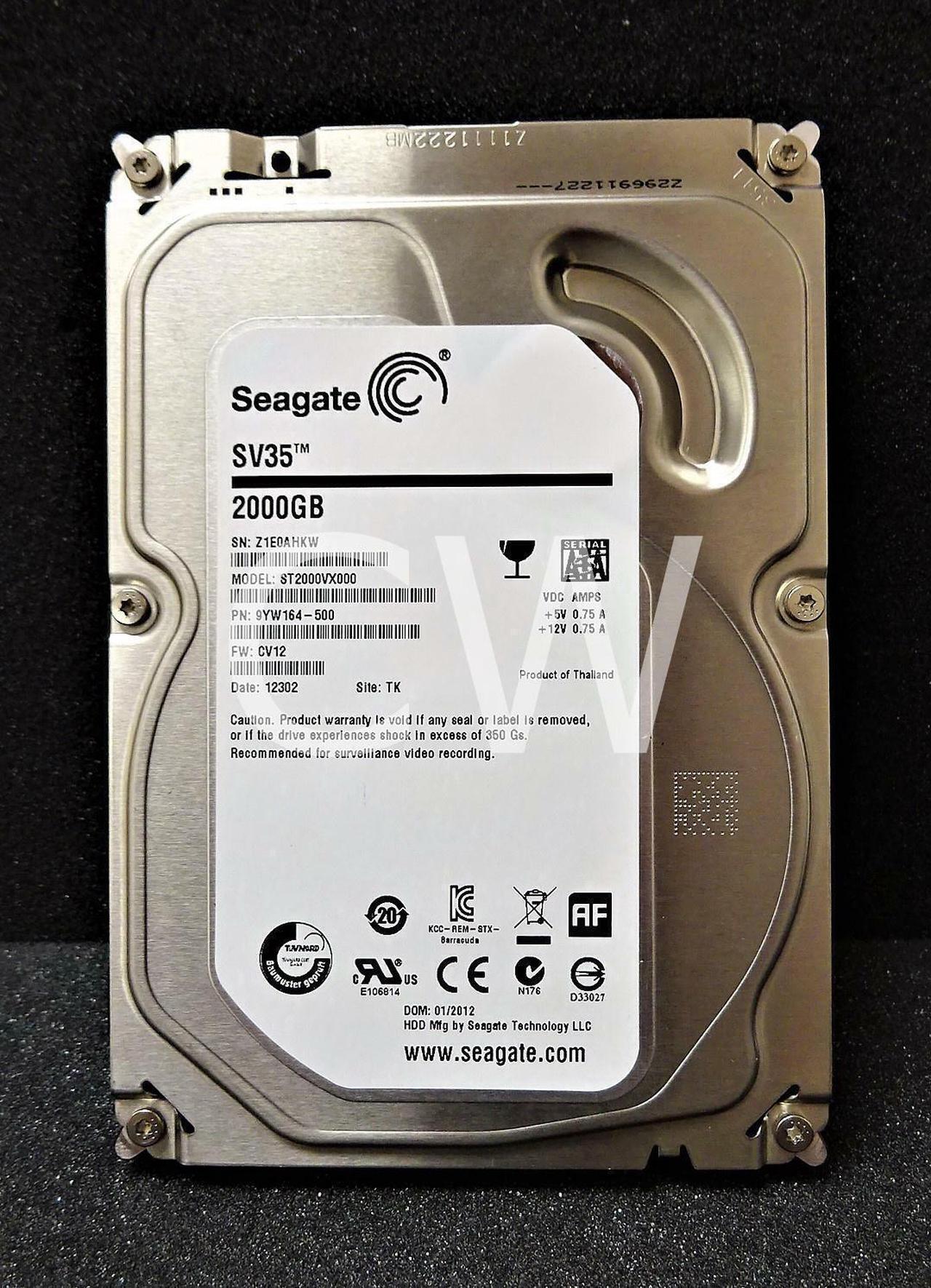 Main image of ST2000VX000 Seagate 9YW164 SV35 Series 2TB 7200RPM 6Gbps 3.5"SATA HDD Hard Drive