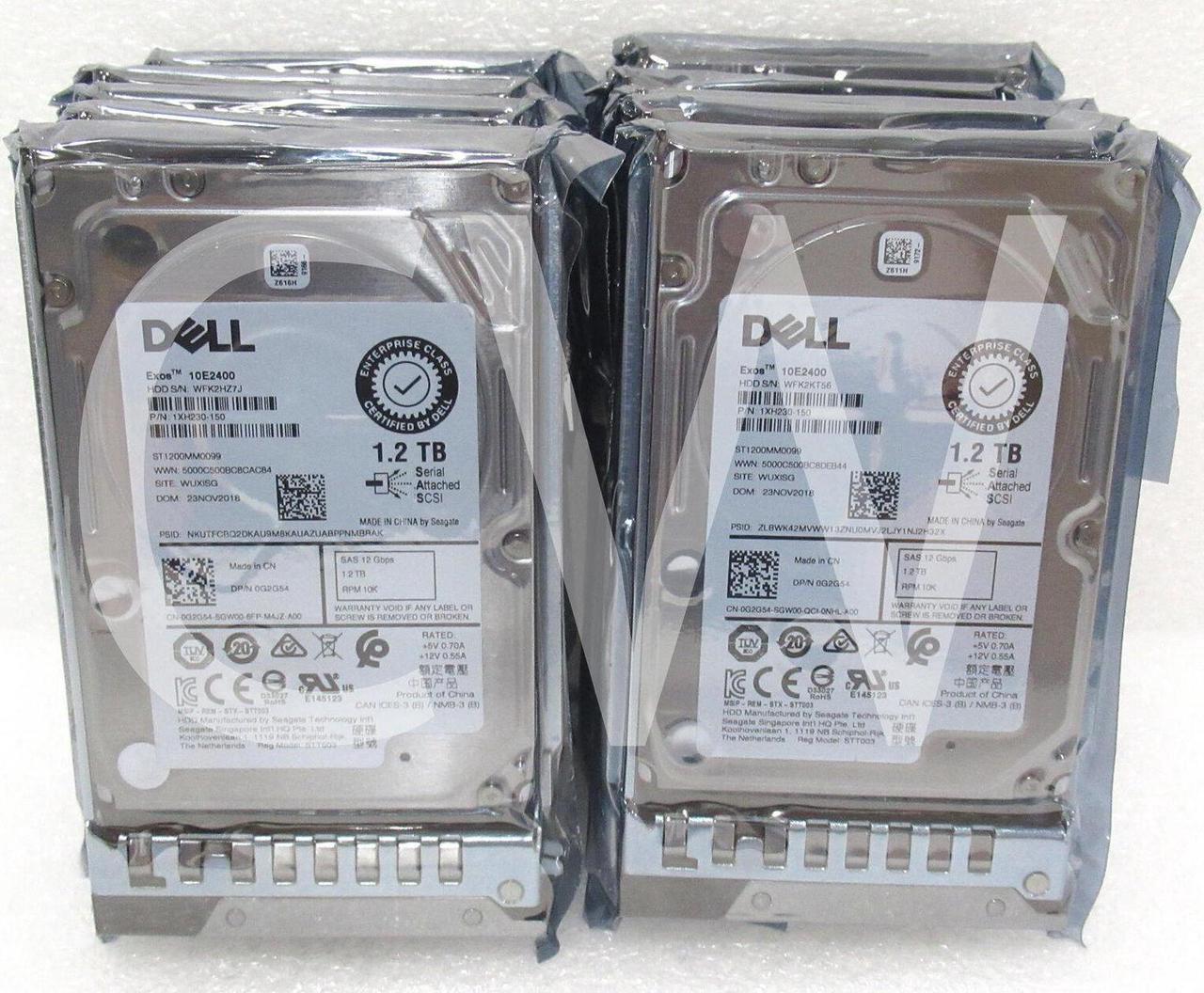 Alt view image 2 of 4 - LOT OF 10-Dell EXOS G2G54 ST1200MM0099 1.2TB 10KRPM 12Gbps 2.5"SAS HDD HardDrive