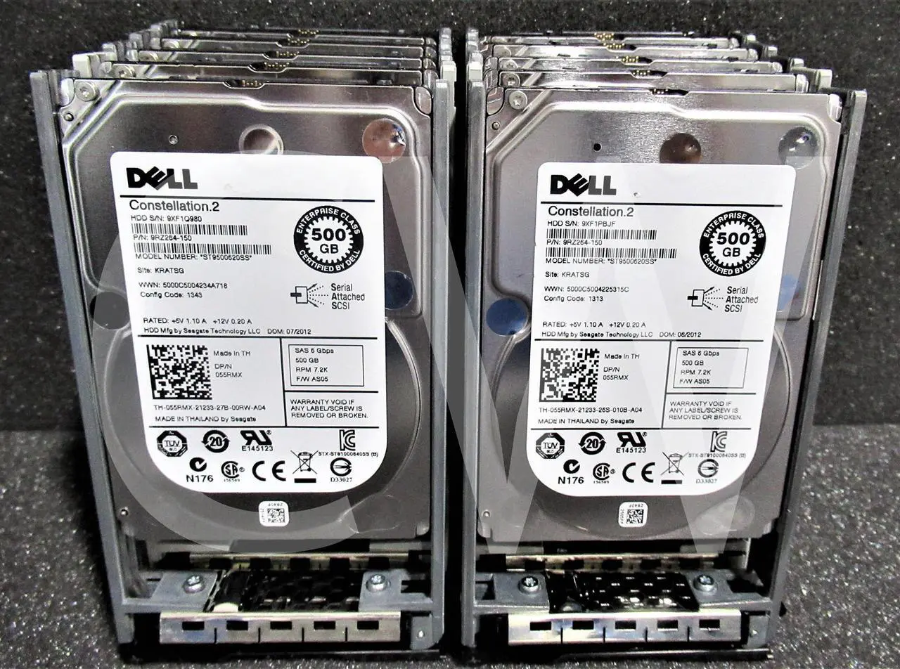 Alt view image 3 of 4 - LOT OF 10 - Dell 55RMX ST9500620SS 500GB 7.2K RPM 6Gb/s 2.5" SAS HDD Hard Drive