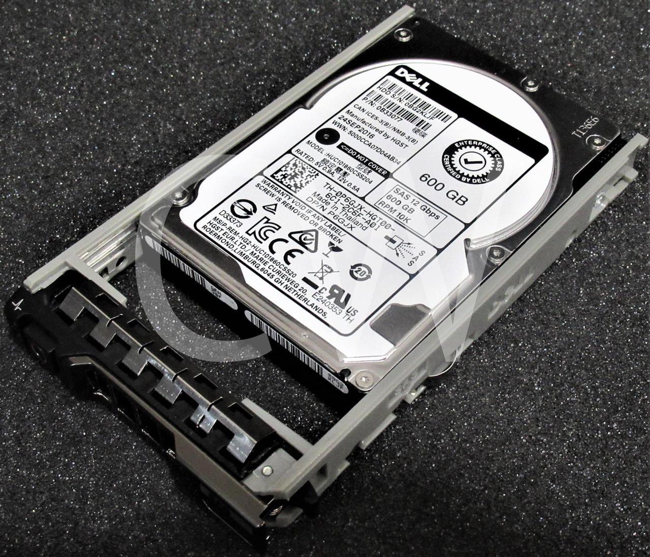 Main image of P6GJX HUC101860CSS204 DELL 600GB 10K RPM 12Gb/s 2.5" SAS SERVER HDD Hard Drive