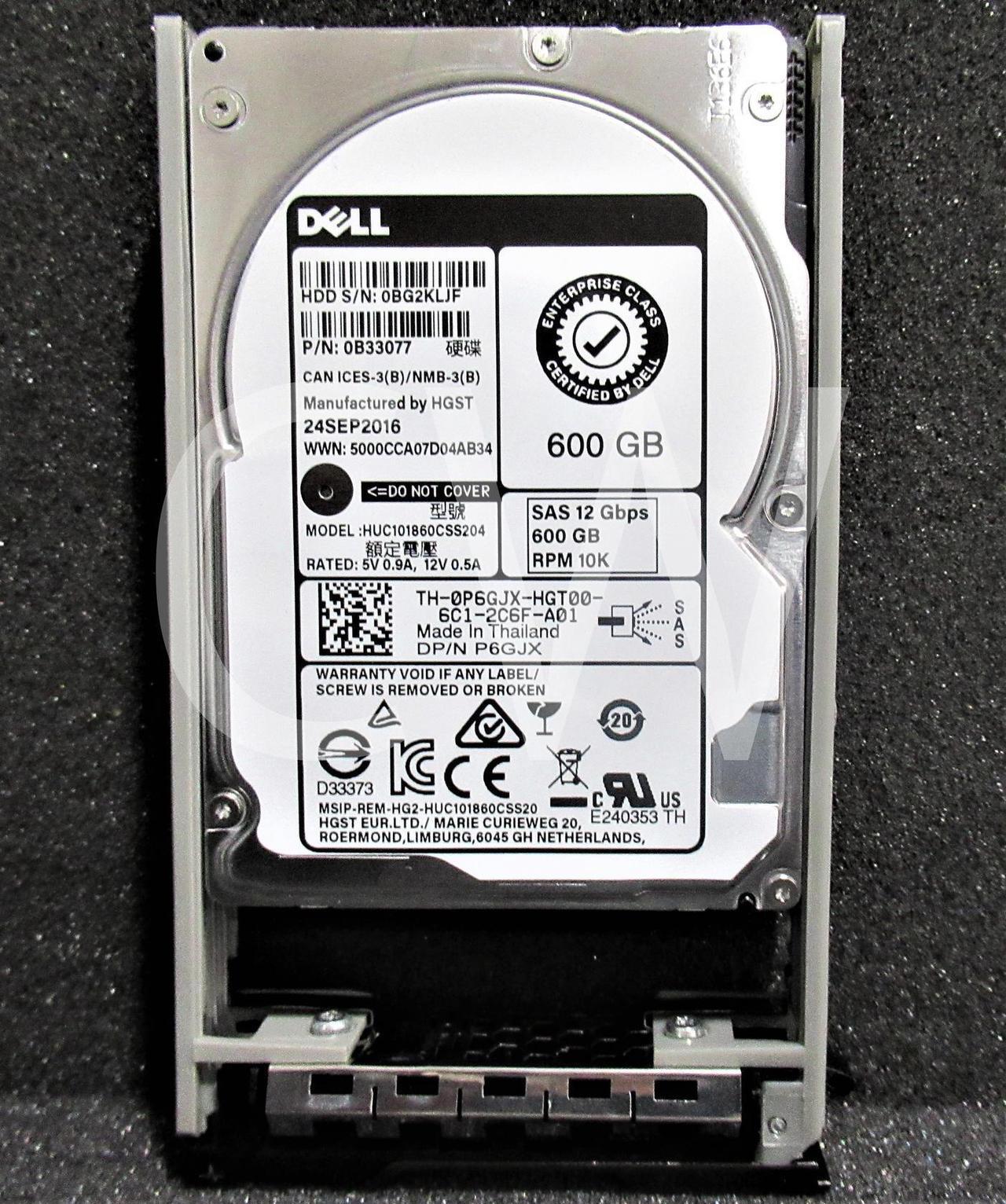 Alt view image 2 of 2 - P6GJX HUC101860CSS204 DELL 600GB 10K RPM 12Gb/s 2.5" SAS SERVER HDD Hard Drive