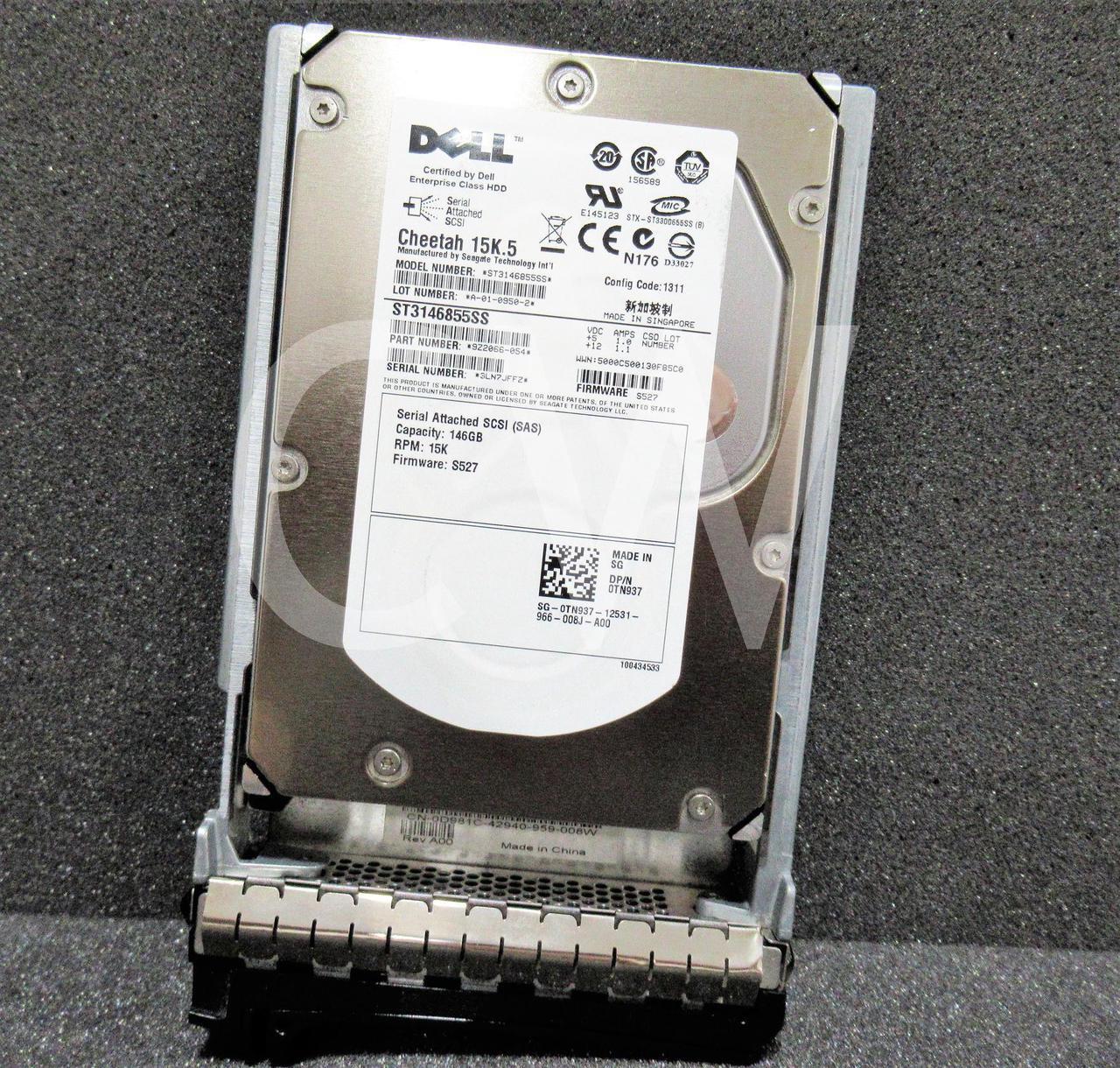 Alt view image 3 of 3 - LOT OF 10 - Dell TN937 ST3146855SS 146GB 15K RPM 3Gb/s 3.5" SAS HDD Hard Drives