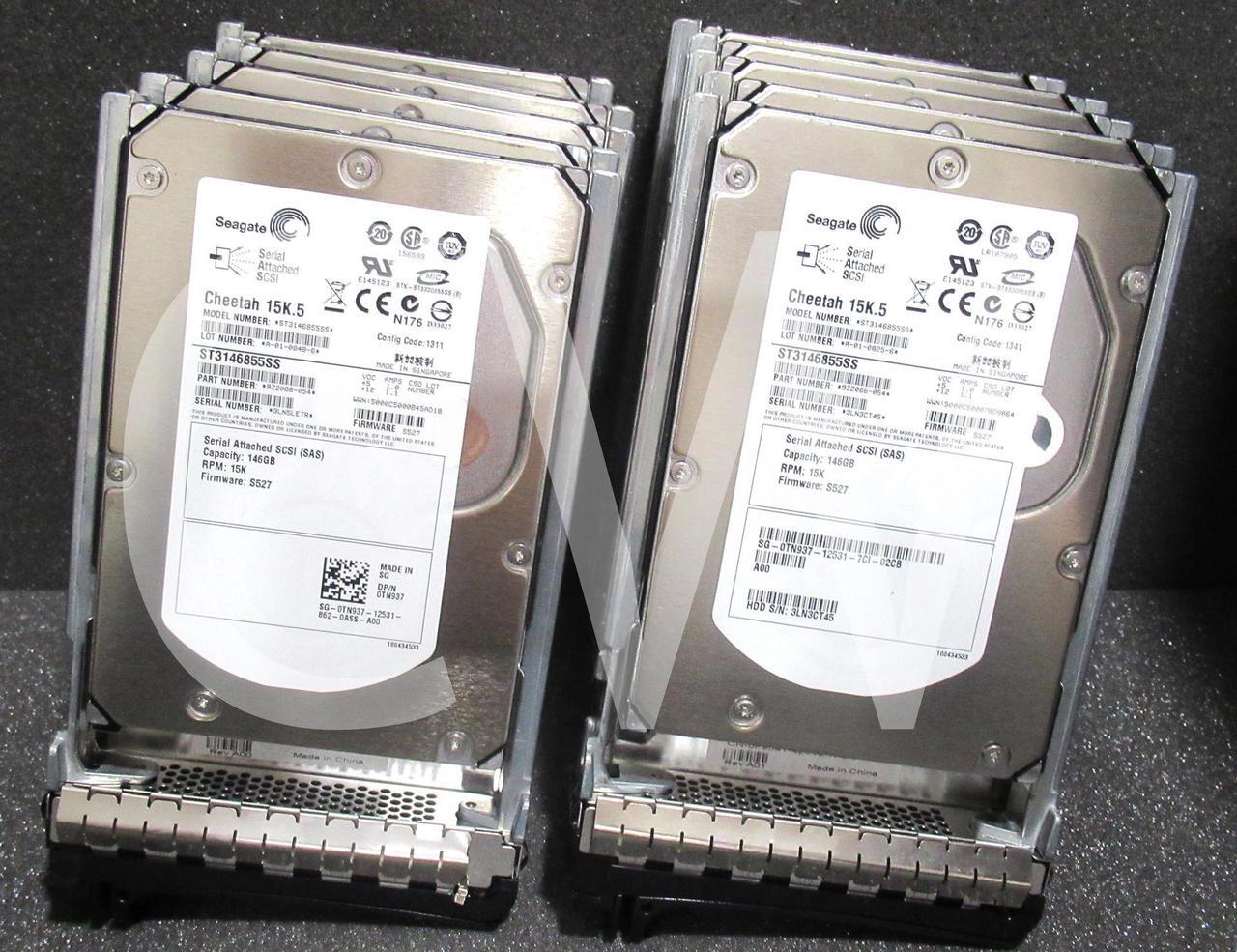 Alt view image 2 of 3 - LOT OF 10 - Dell TN937 ST3146855SS 146GB 15K RPM 3Gb/s 3.5" SAS HDD Hard Drives