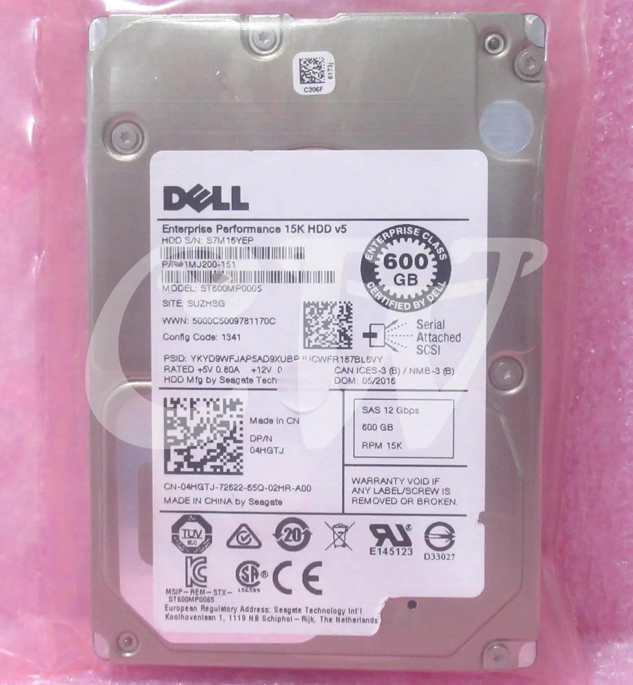 Alt view image 2 of 2 - 4HGTJ ST600MP0005 Dell GEN13 600GB 15K RPM 12Gb/s 2.5" SAS Hard Drive W/Caddy