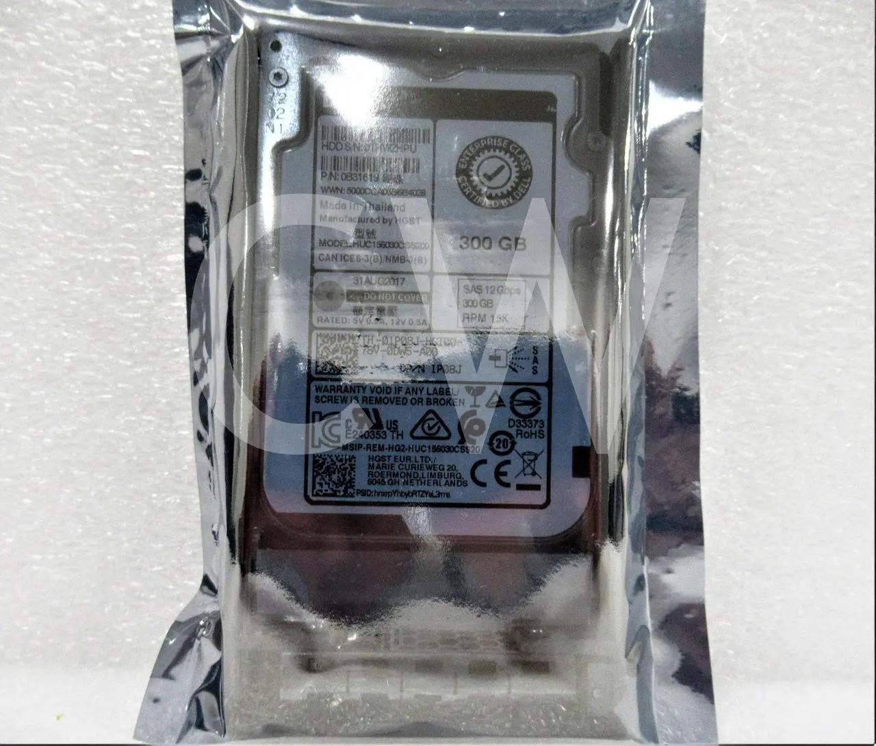 Alt view image 2 of 2 - 1P08J HUC156030CSS200 Dell ENTERPRISE 300GB 15KRPM 12Gbps 2.5"SAS HDD Hard Drive