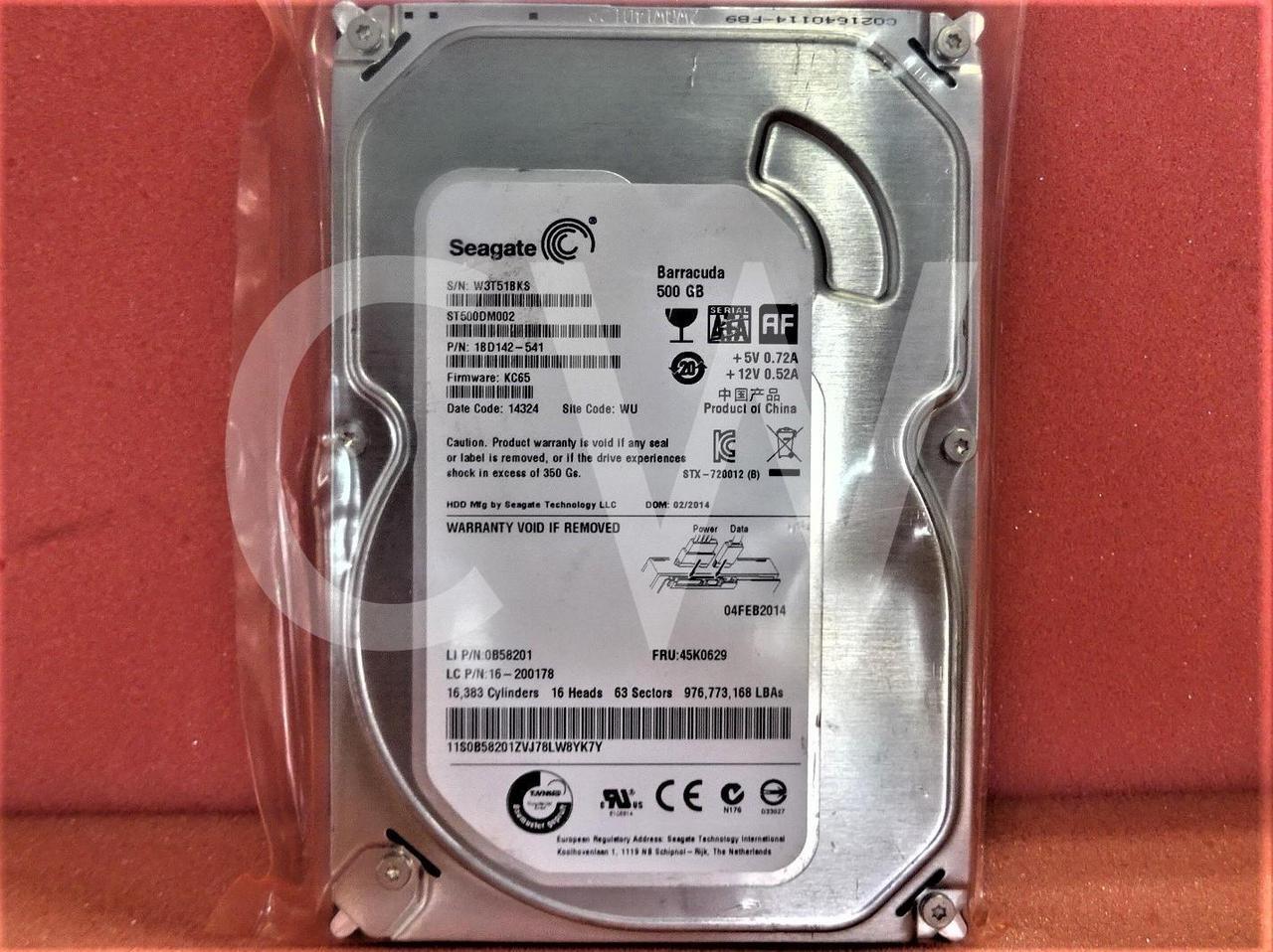 Alt view image 2 of 2 - ST500DM002 Seagate 1BD142-541 500GB 7200RPM 6Gbps 3.5" SATA HDD Hard Drive