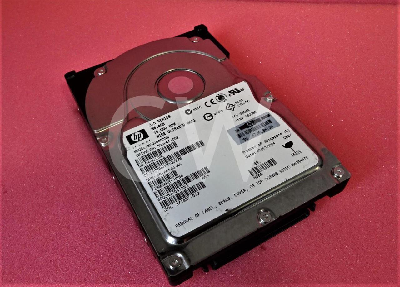 Main image of 286776-B22 BF036863B9 306645-002 HP 36.4 GB 15KWide Ultra320 3.5"SCSI Hard Drive