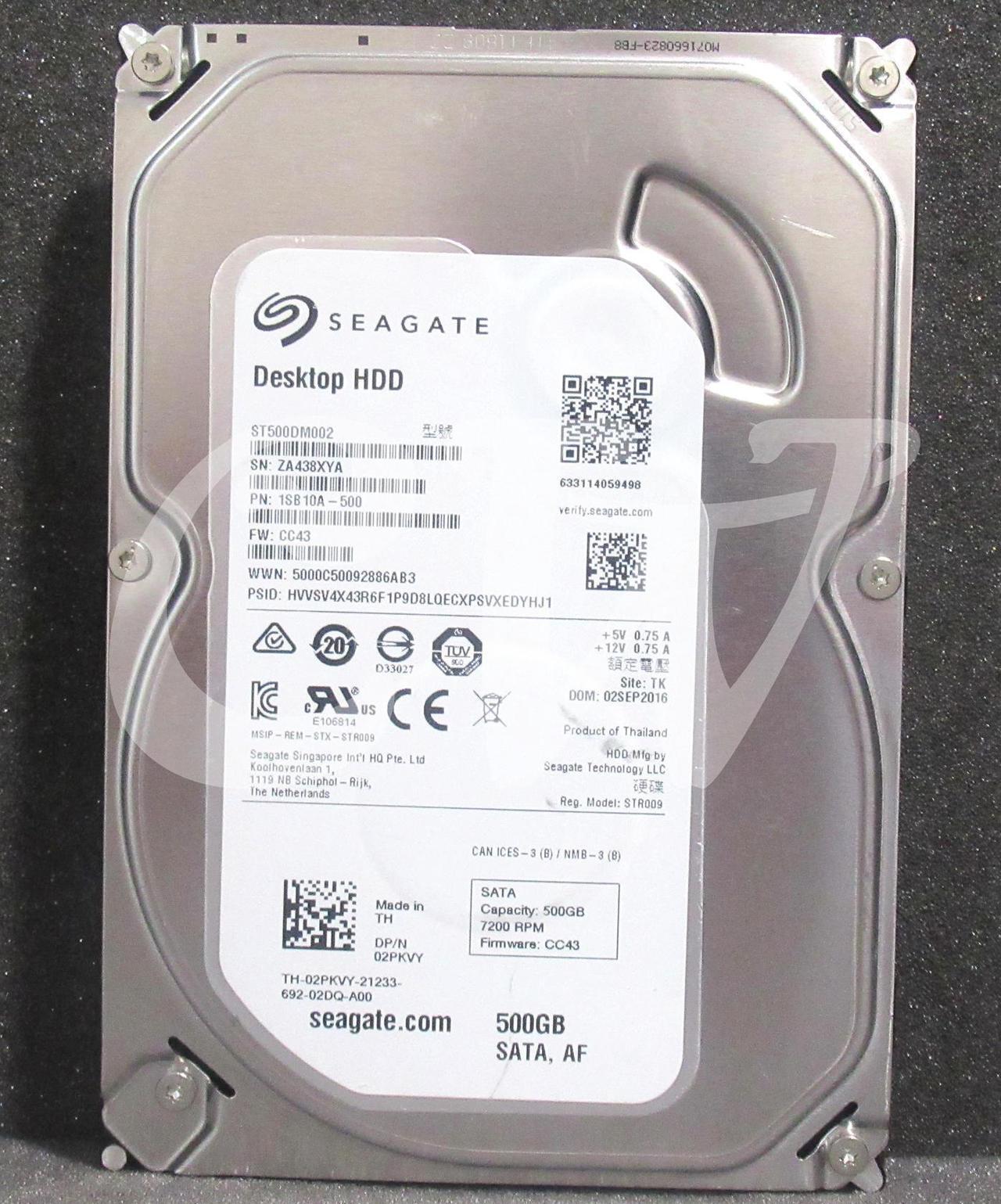 St500dm002 seagate 1bd142 541 desktop 500gb 7200rpm 6gbps 3 5 satahdd