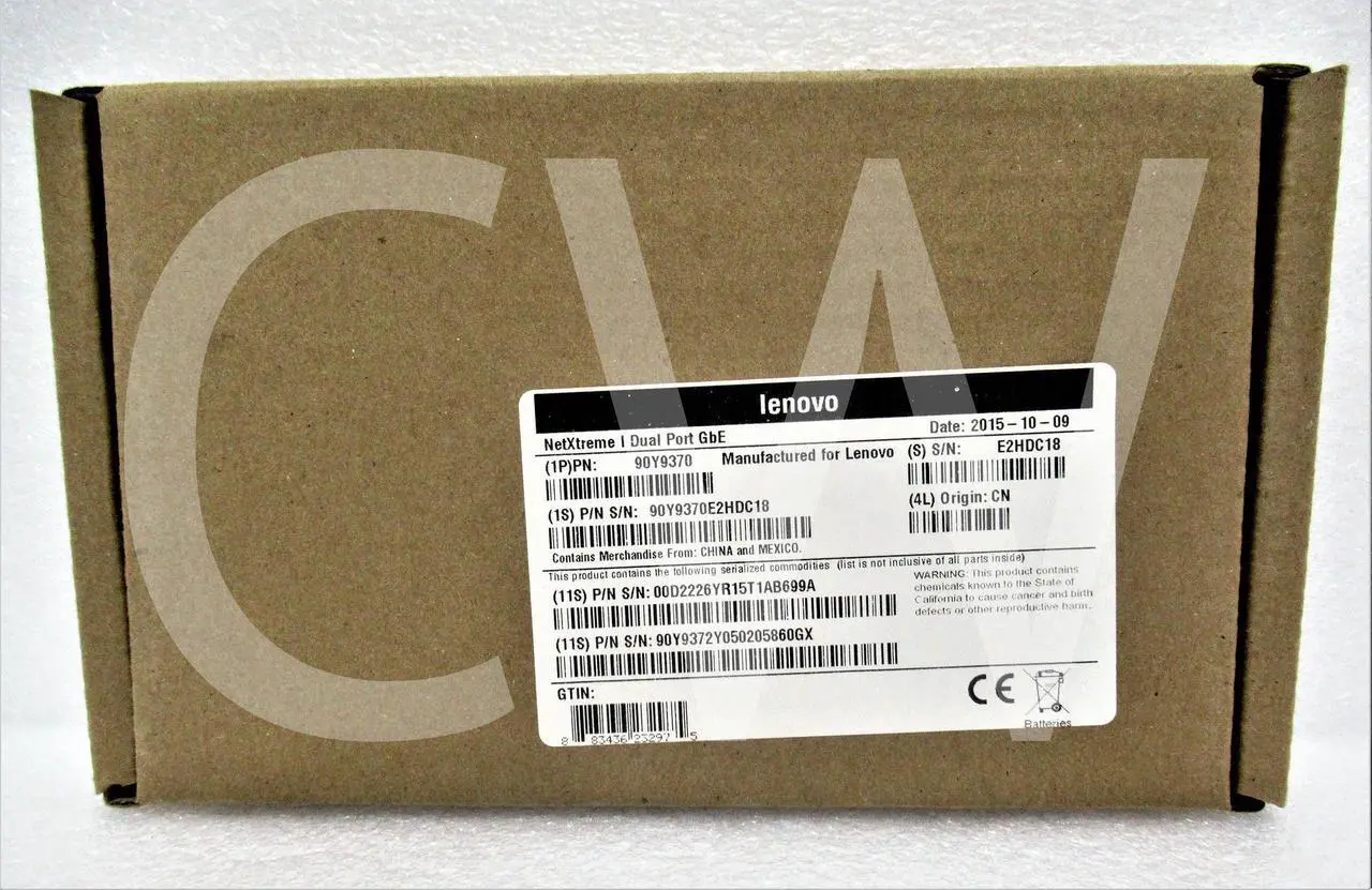 Alt view image 2 of 2 - 90Y9370 IBM NetXtreme I Dual-Ports Gigabit Ethernet PCIE Network Adapter