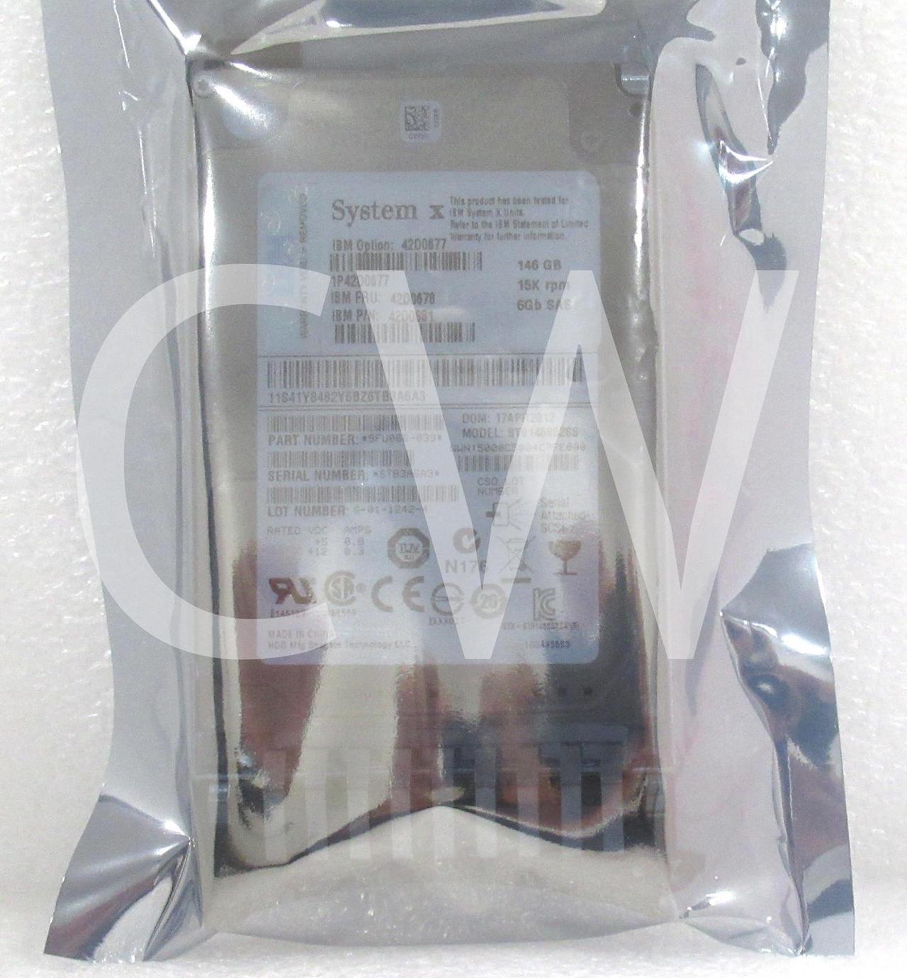 Alt view image 2 of 2 - 42D0677 42D0678 42D0681 IBM 146GB 15K RPM 6Gb/s SFF 2.5" SAS HDD Hard Drive