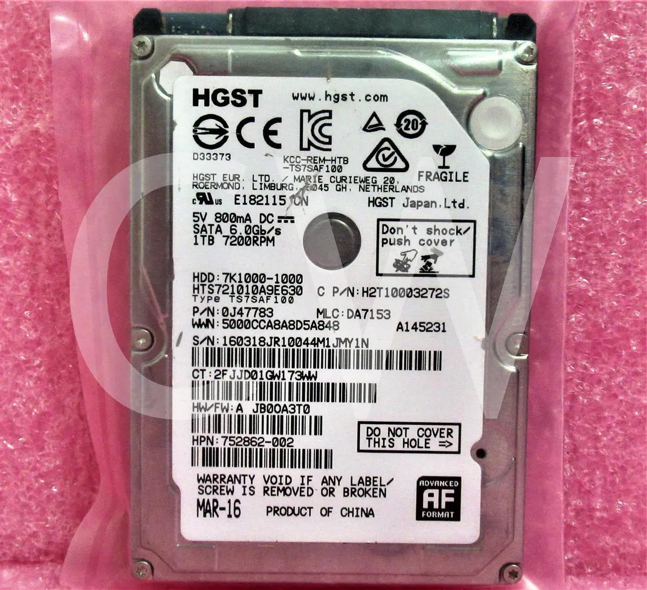 HGST Travelstar 7K1000 1TB - Thumbnail 2