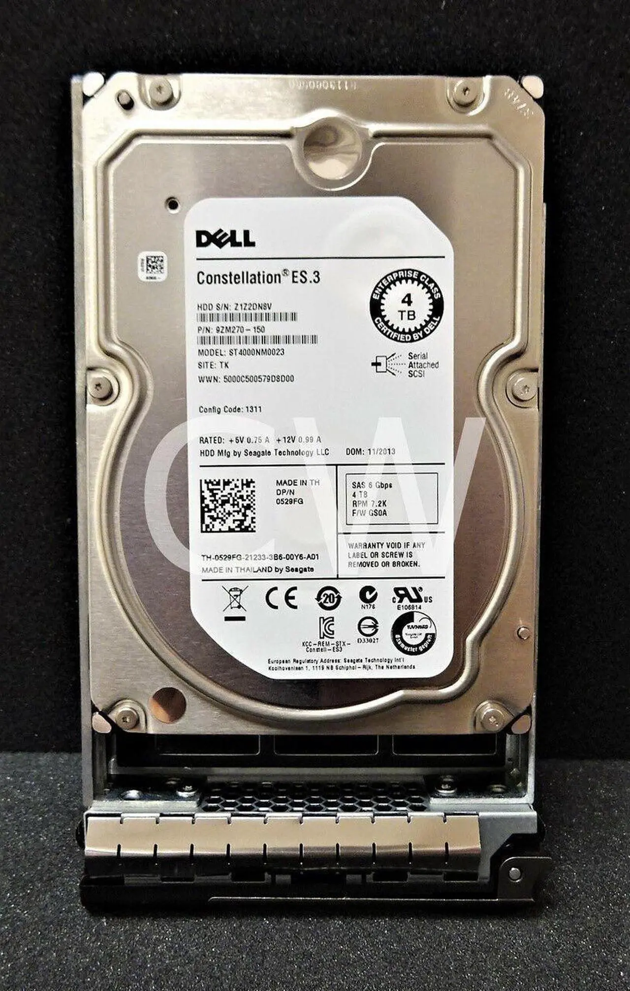 Alt view image 2 of 2 - 9ZM270-150 Dell 4TB 7.2K SAS 6G LFF Hard Drive